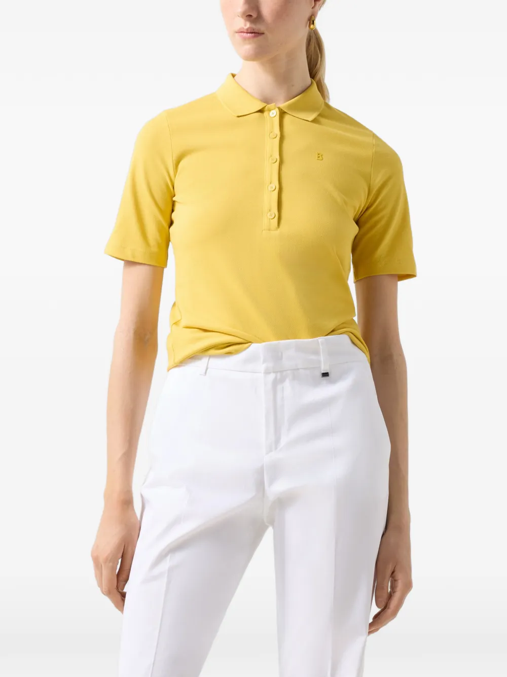BOGNER Malika logo-print polo shirt Geel