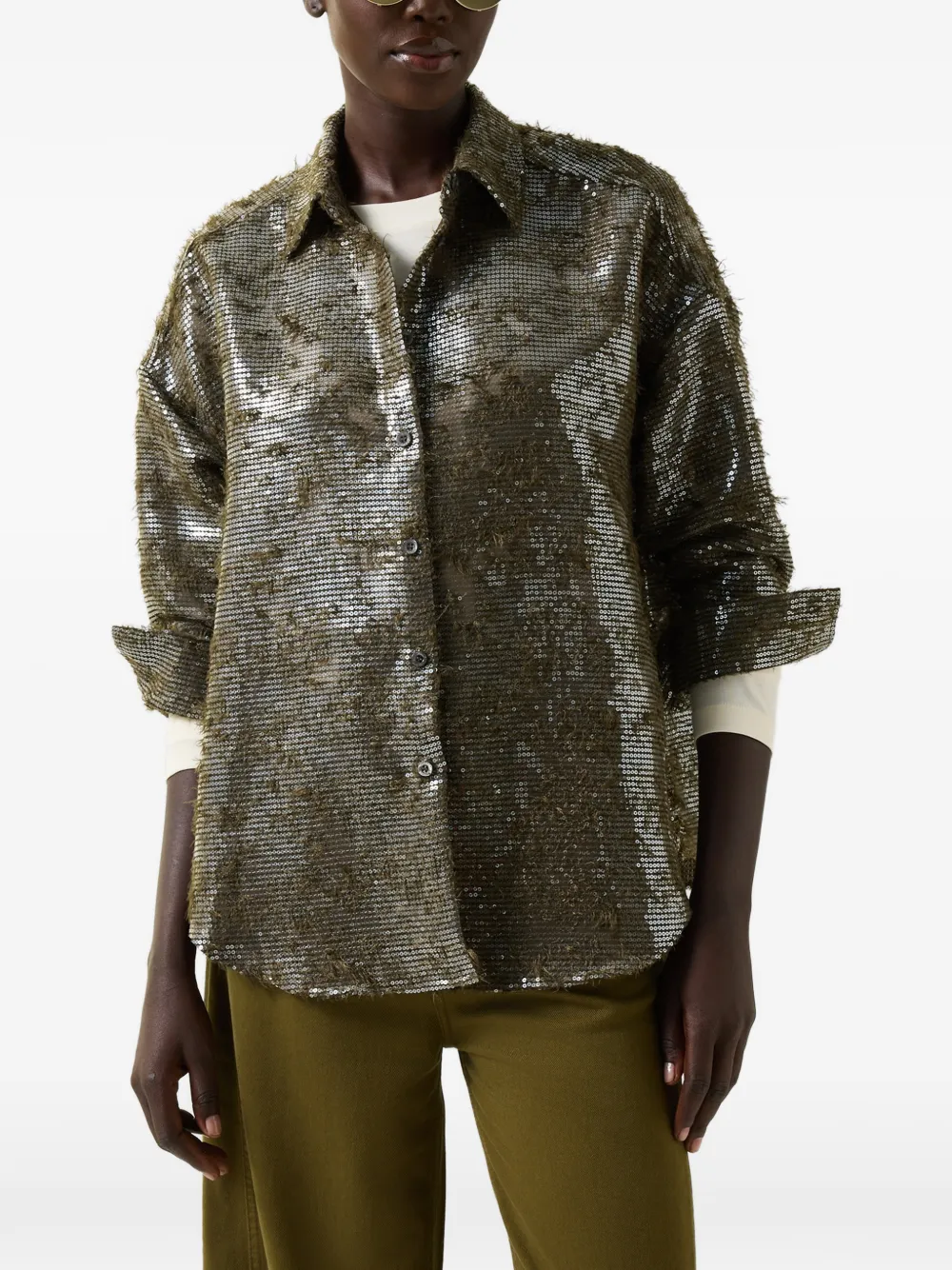 BOGNER chemise Florence à sequins - Vert BOGNER chemise Florence à sequins - Vert
