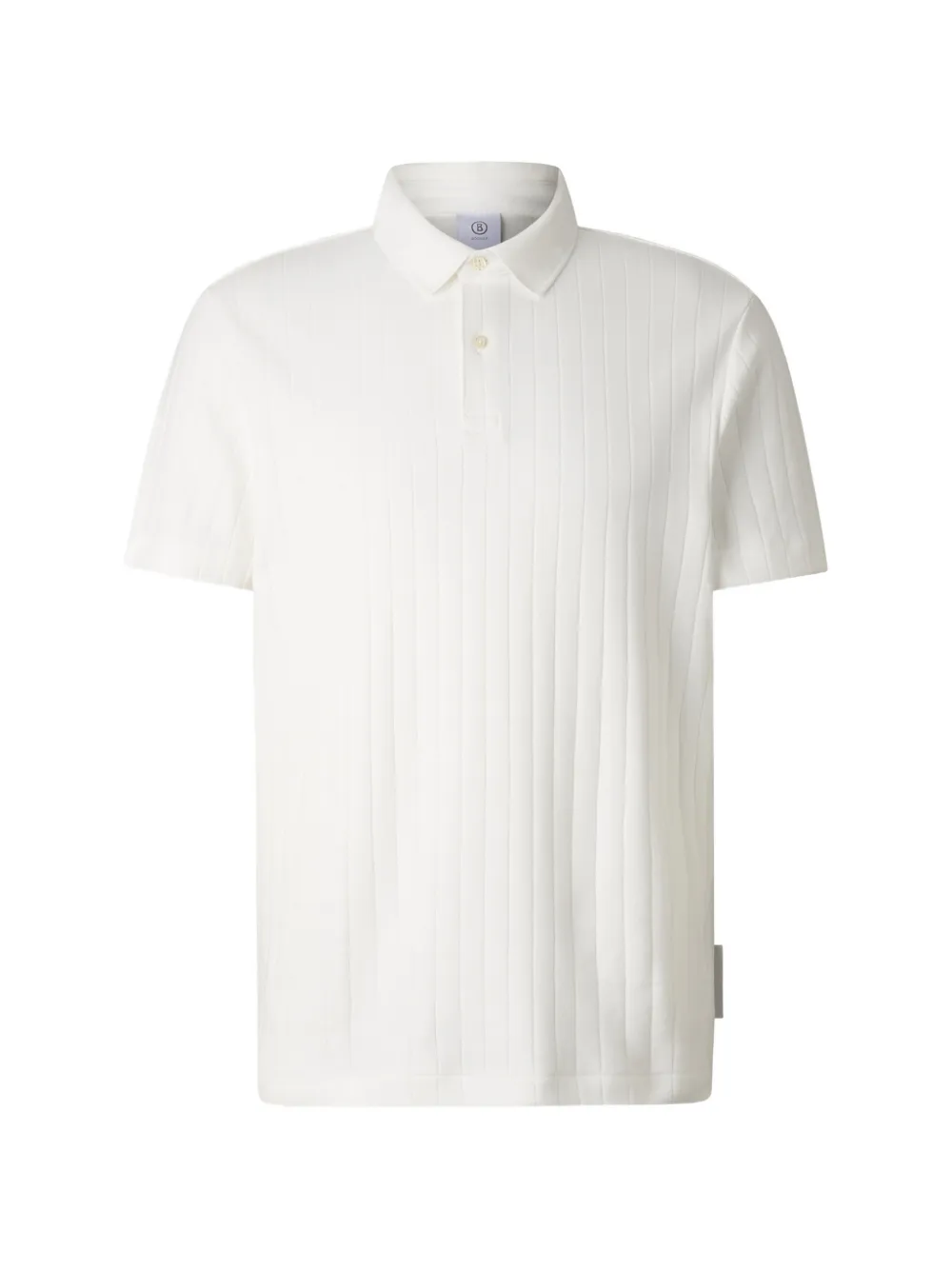 BOGNER Zane ribbed-knit polo shirt - Weiß