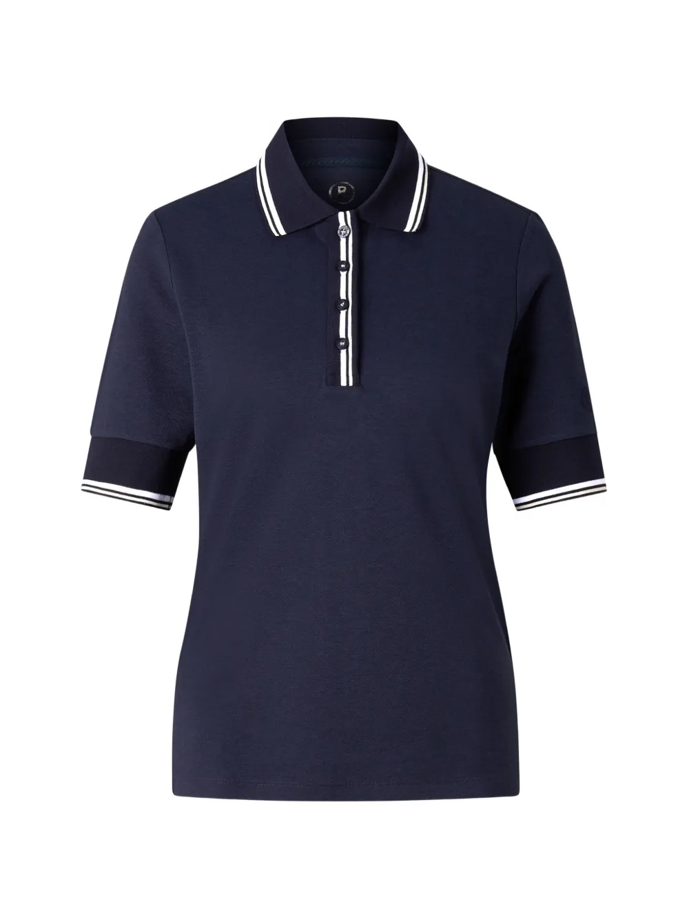 BOGNER Funktons Elenor striped-trim polo shirt Blauw