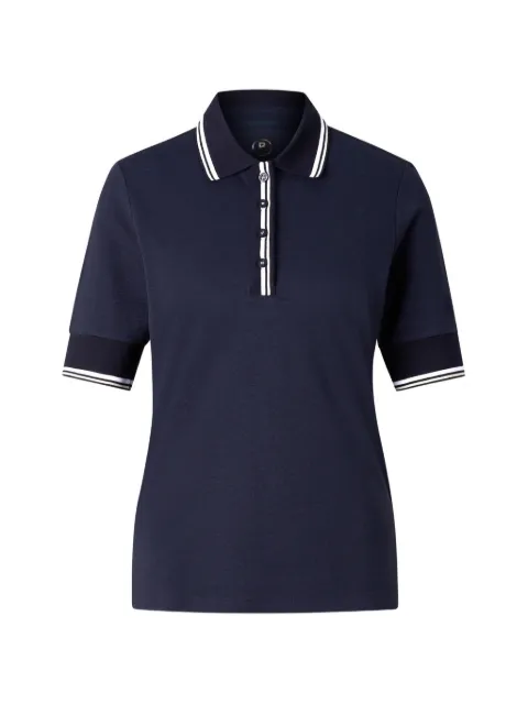 BOGNER Funktons Elenor striped-trim polo shirt