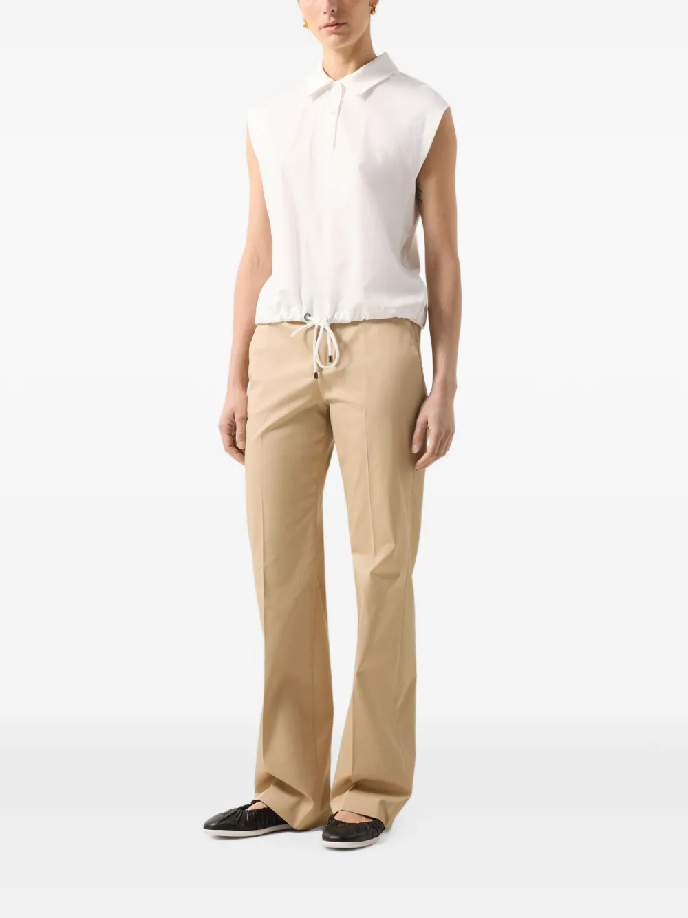 BOGNER Mia sleeveless polo top Wit