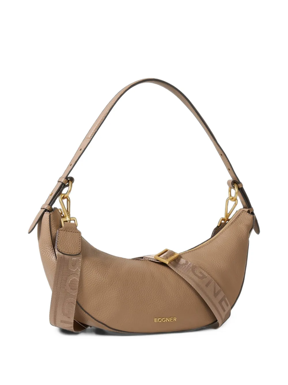 BOGNER small Wallis Kyla leather crossbody bag Beige
