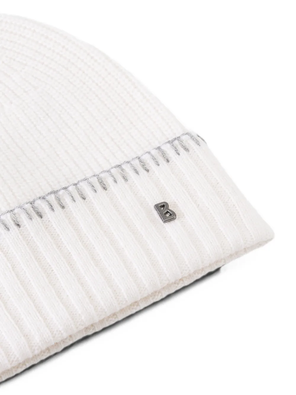BOGNER Moulan ribbed beanie hat Wit