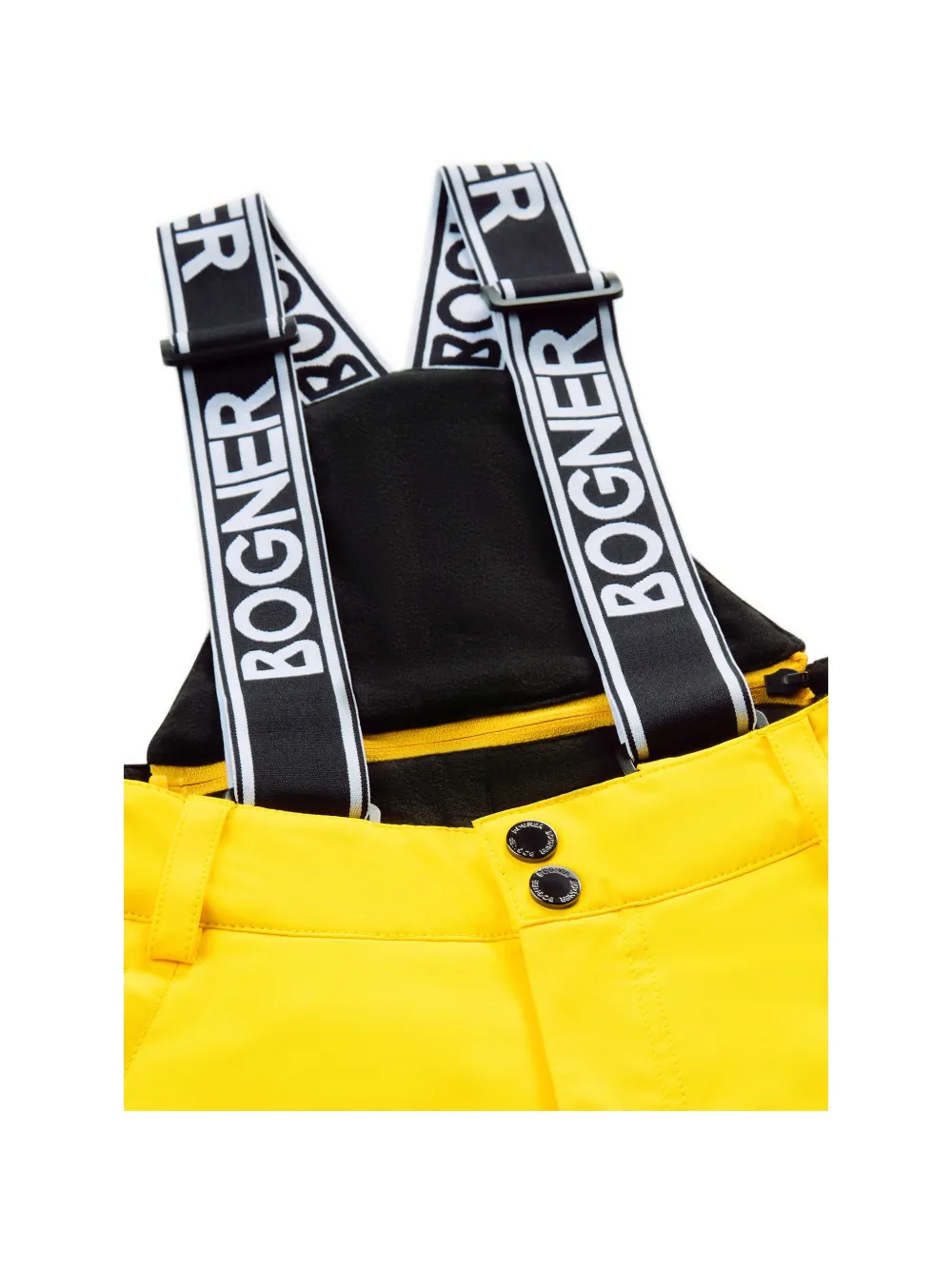 Bogner Kids Yuki logo-strap ski pants Geel