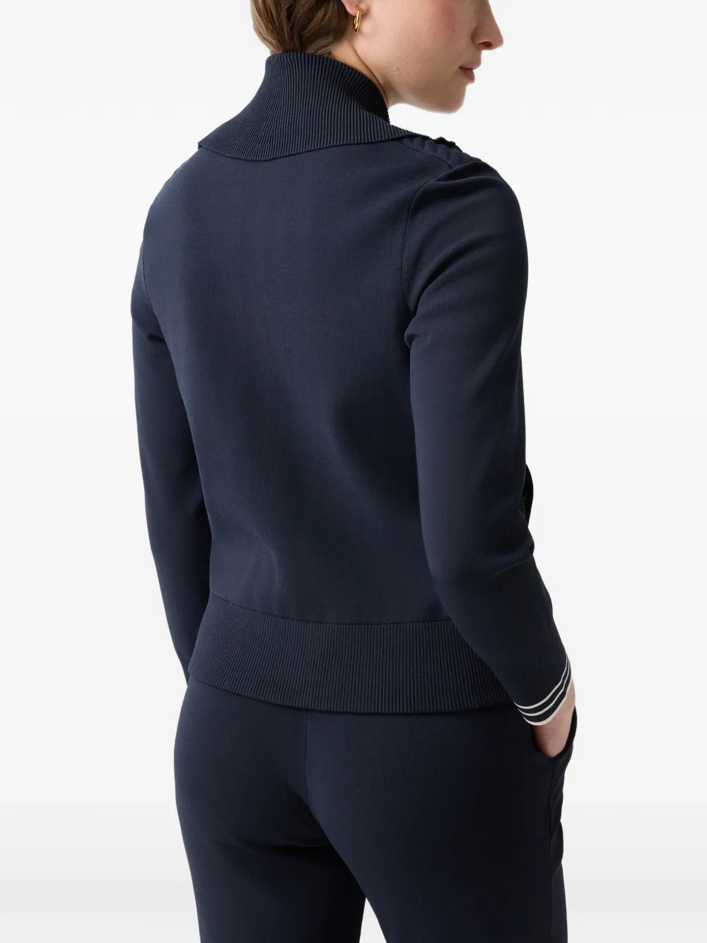 BOGNER Jana ribbed-knit cardigan Blauw