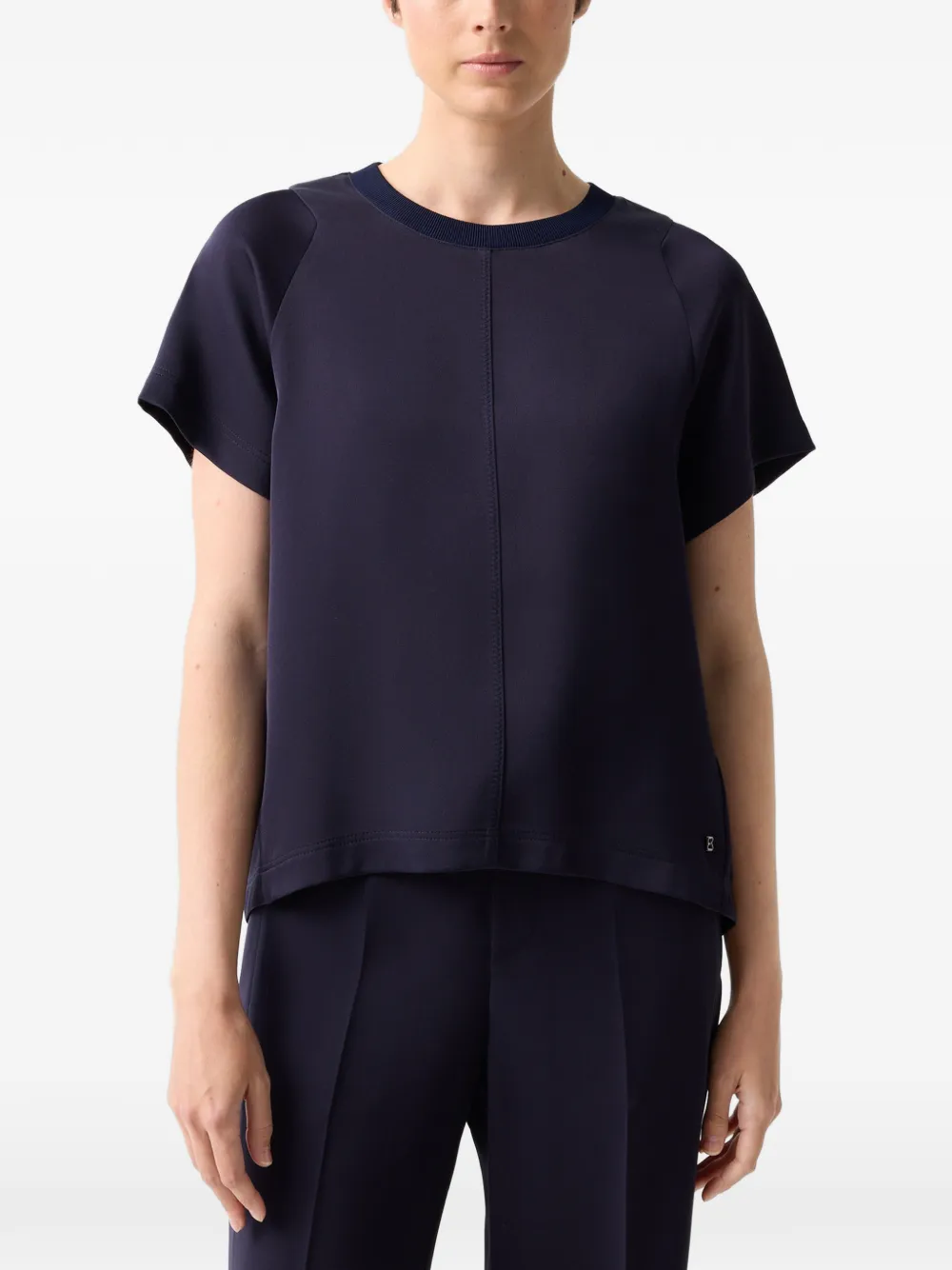 BOGNER Dakota satin-crepe T-shirt Blauw