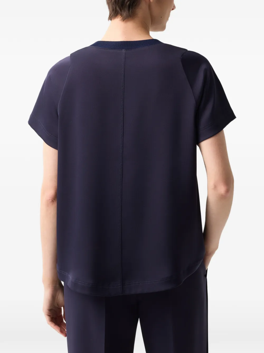 BOGNER Dakota satin-crepe T-shirt Blauw