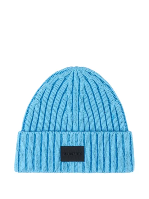 BOGNER Conrad logo-patch beanie hat