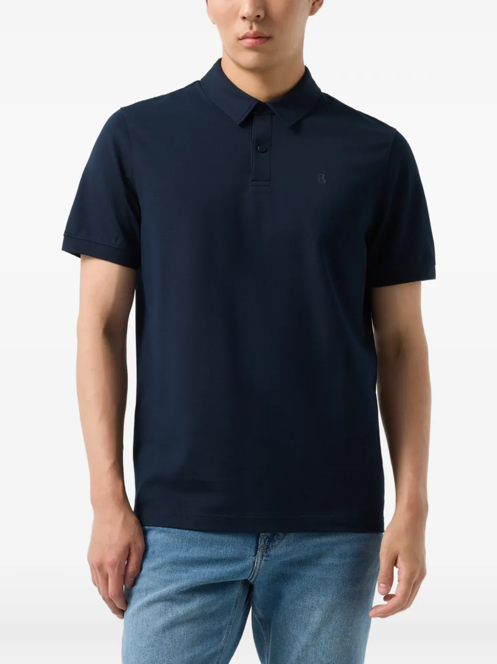 BOGNER Timo logo-print polo shirt Blauw