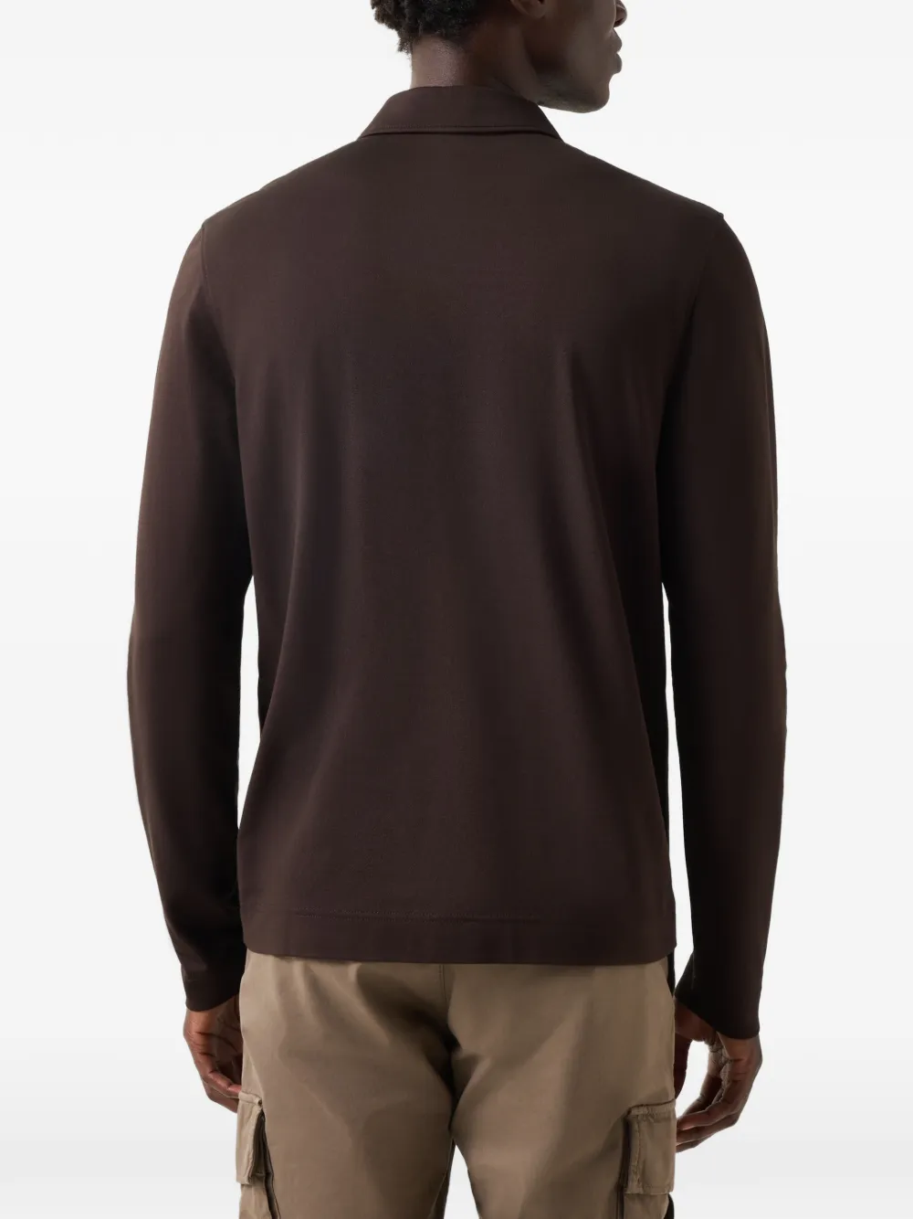 BOGNER Timon long-sleeve polo shirt Bruin