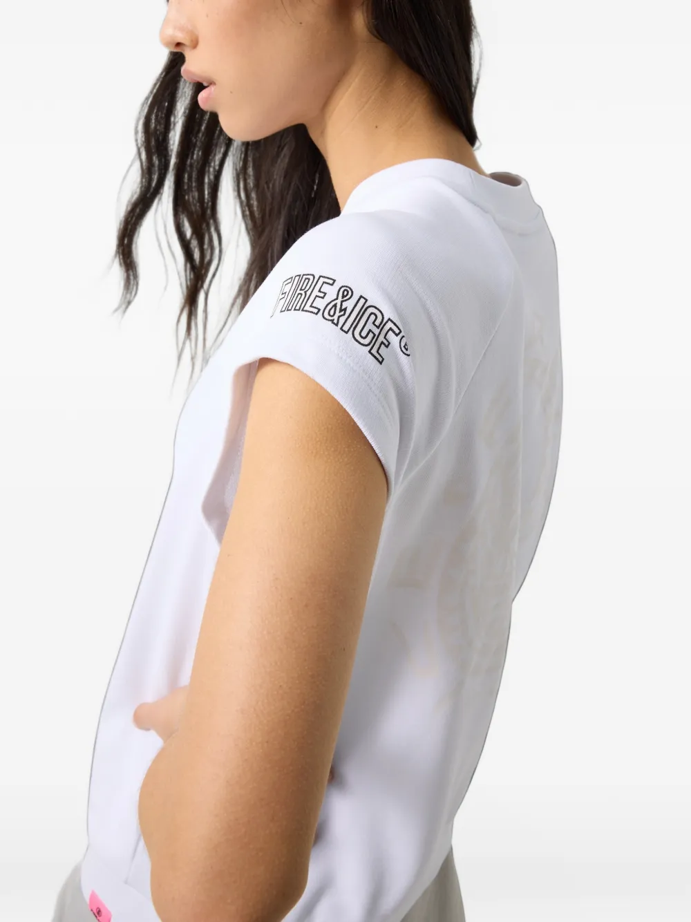 BOGNER FIRE+ICE Ilea raglan-sleeve logo-print t-shirt Wit