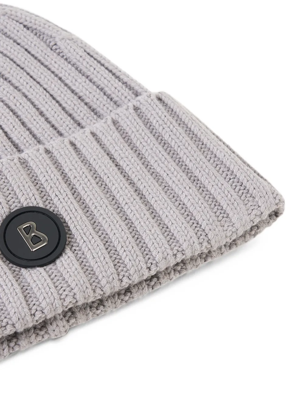 BOGNER Bony ribbed cable-knit beanie hat Grijs