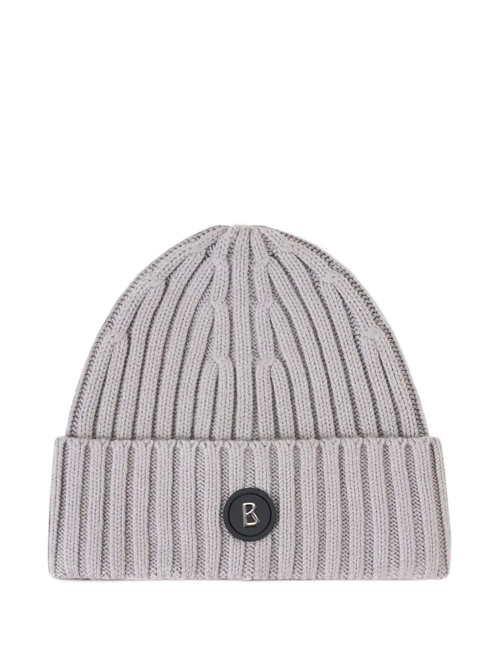 BOGNER Bony ribbed cable-knit beanie hat Grijs