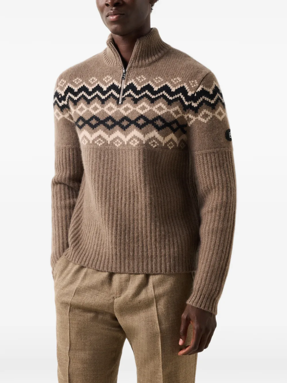 BOGNER Ludi fair isle cashmere sweater Bruin