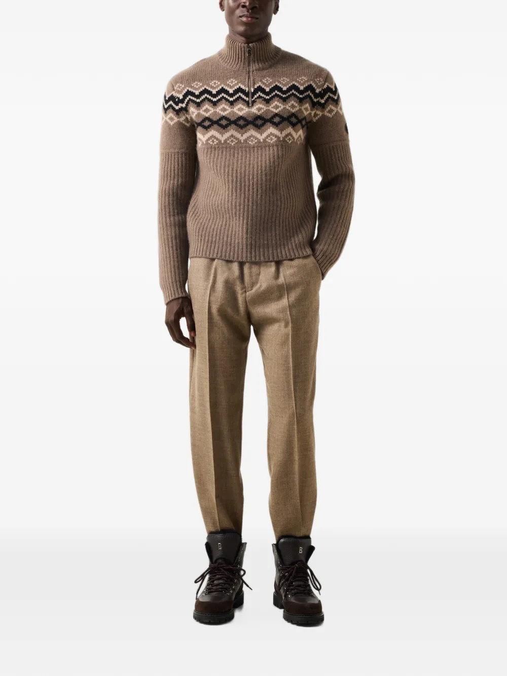 BOGNER Ludi fair isle cashmere sweater Bruin