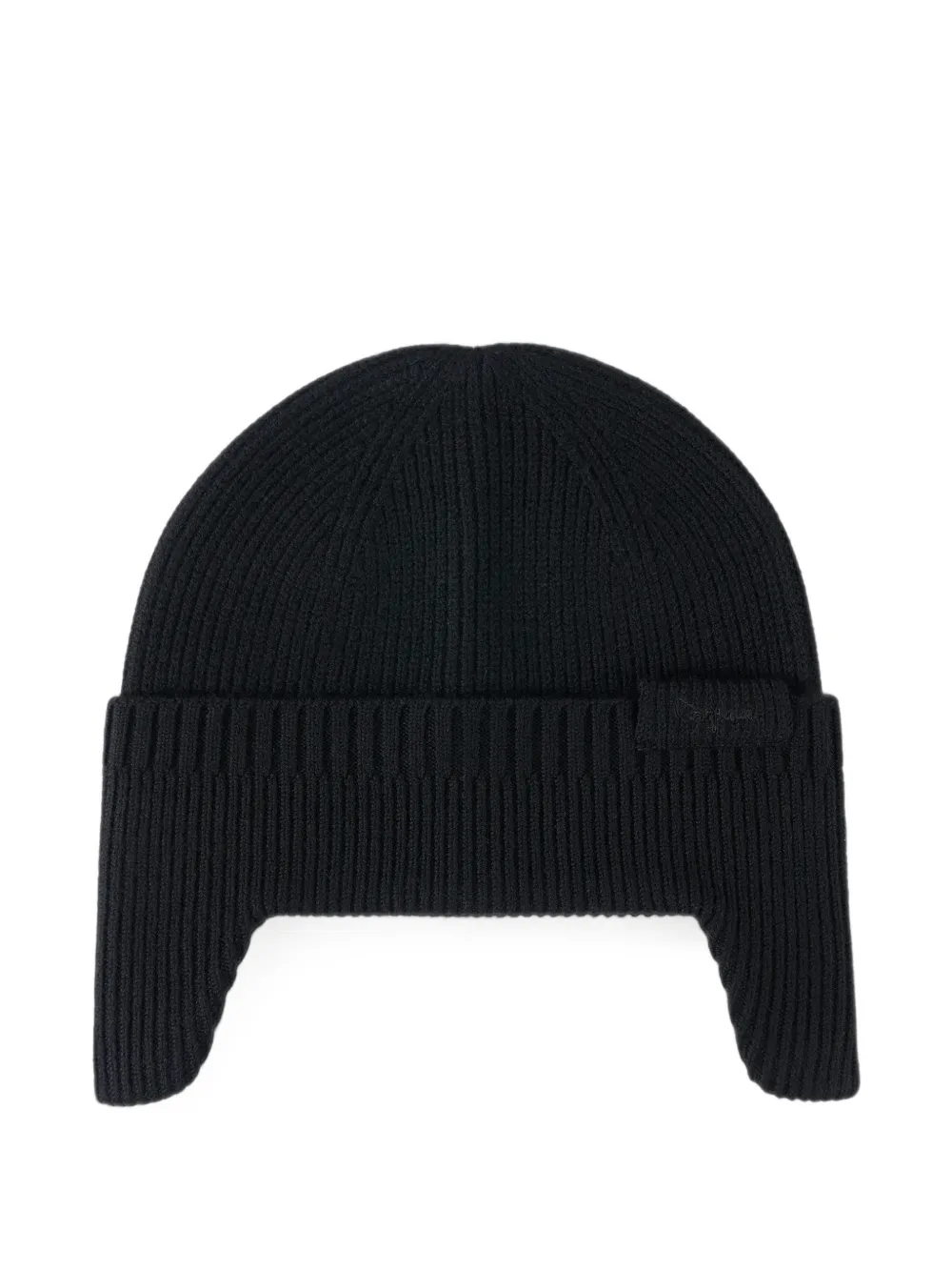 BOGNER Merlin ribbed-knit ear-flap beanie hat Zwart