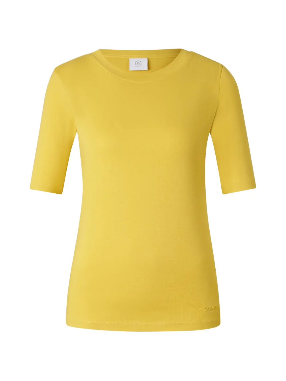 BOGNER Nikini logo-stitch T-shirt Geel