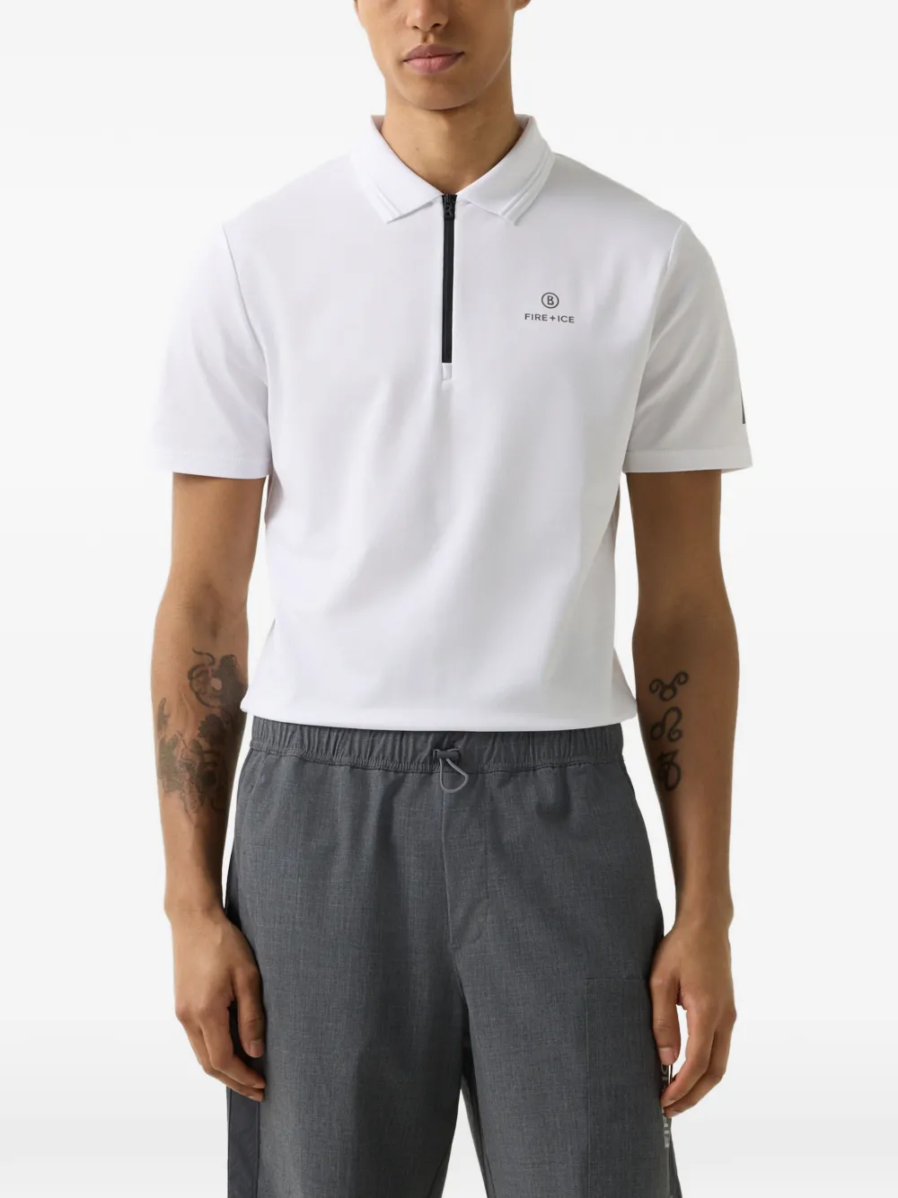 BOGNER FIRE+ICE Mikka logo-print polo shirt Wit