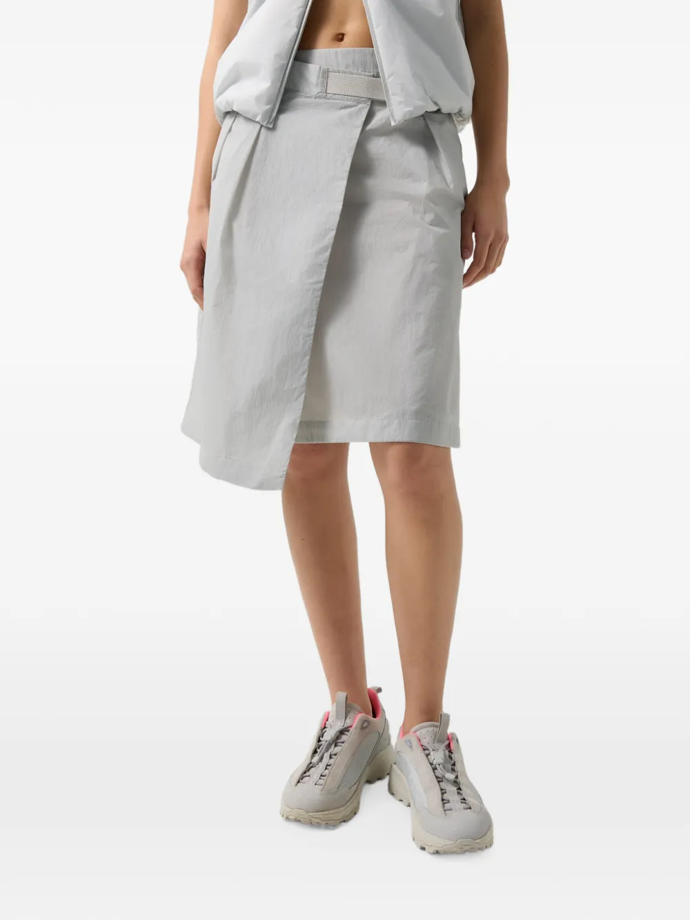 BOGNER FIRE+ICE Tela wrap midi skirt Grijs