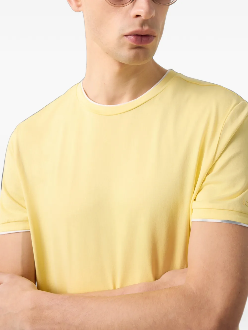 BOGNER Ryan cotton t-shirt Geel