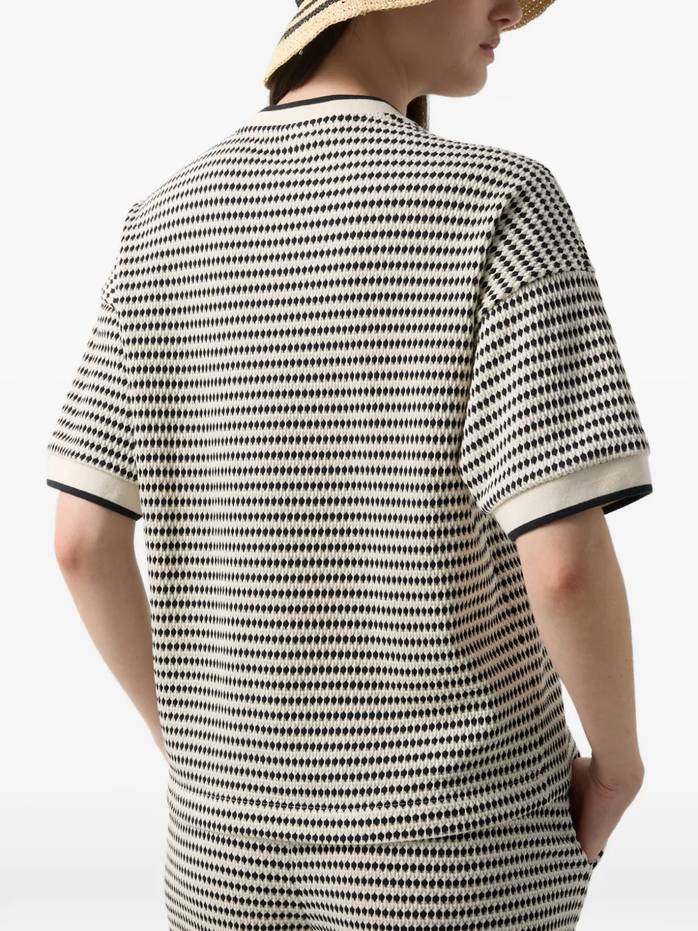 BOGNER Sophie jacquard-jersey T-shirt Wit