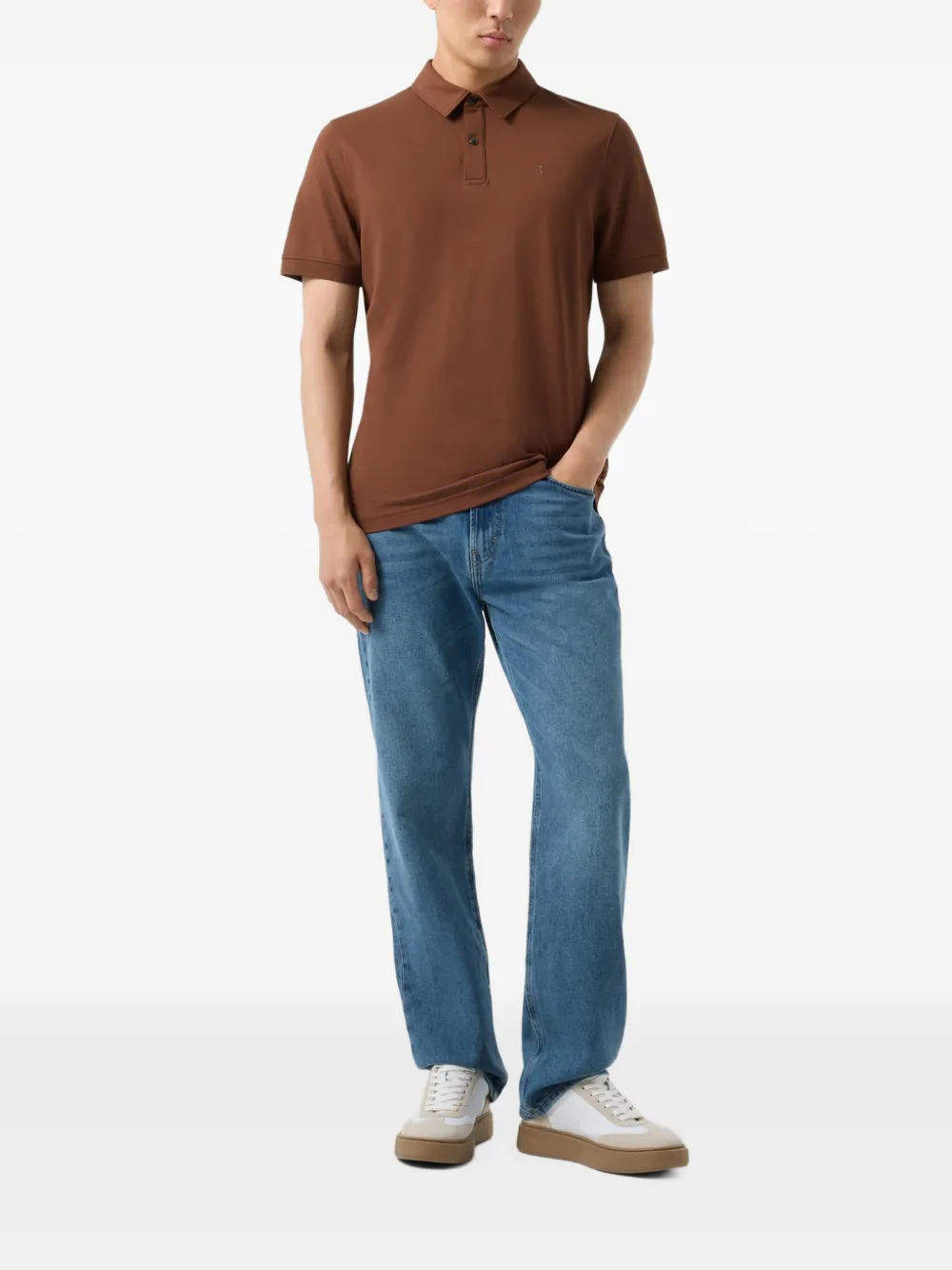 BOGNER Timo piqué polo shirt Bruin