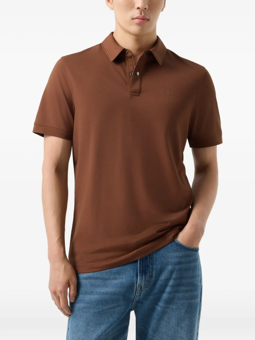 BOGNER Timo piqué polo shirt Bruin