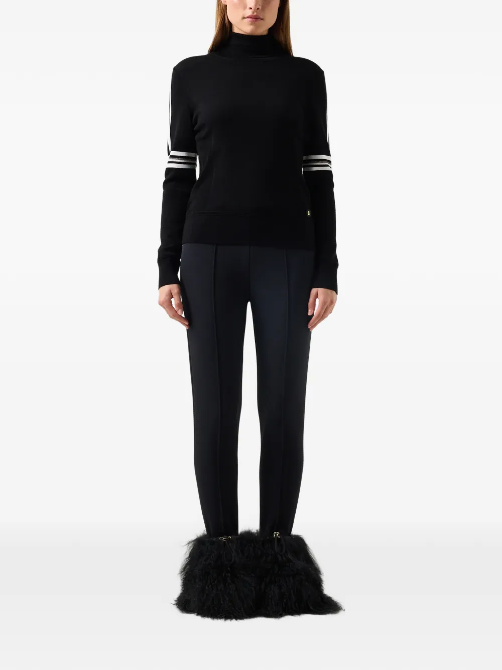 BOGNER Louise trui met streepdetail Zwart