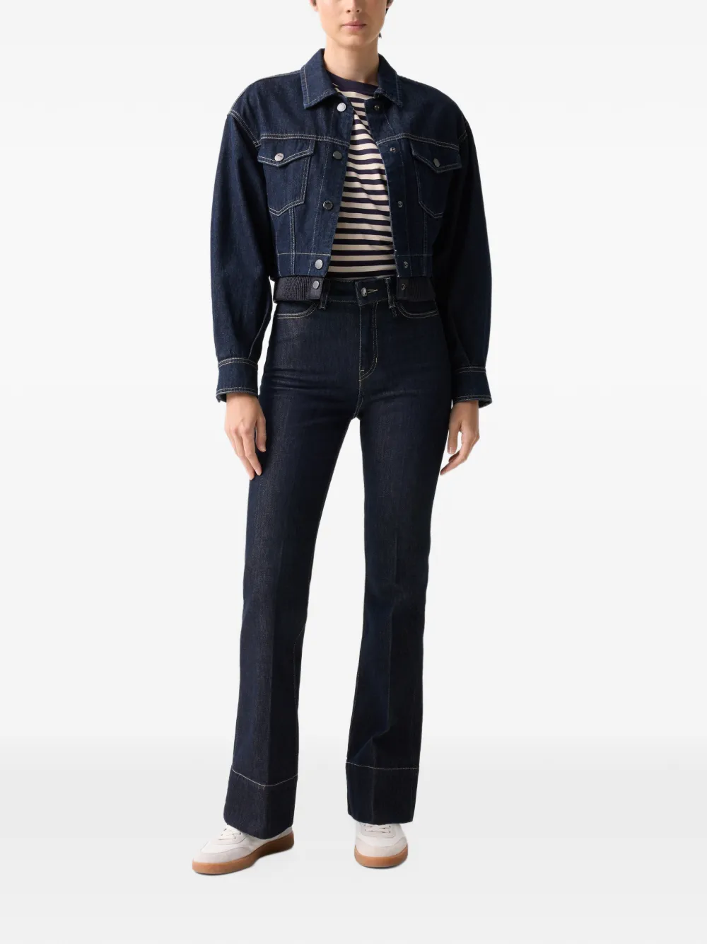 BOGNER Devin pressed-crease flared jeans Blauw