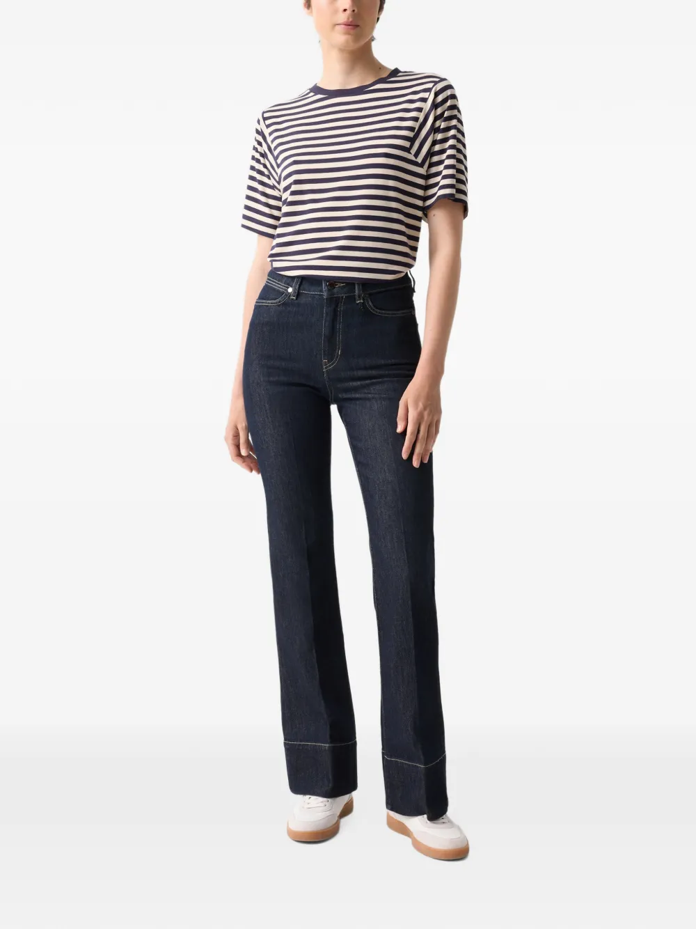 BOGNER Devin pressed-crease flared jeans Blauw