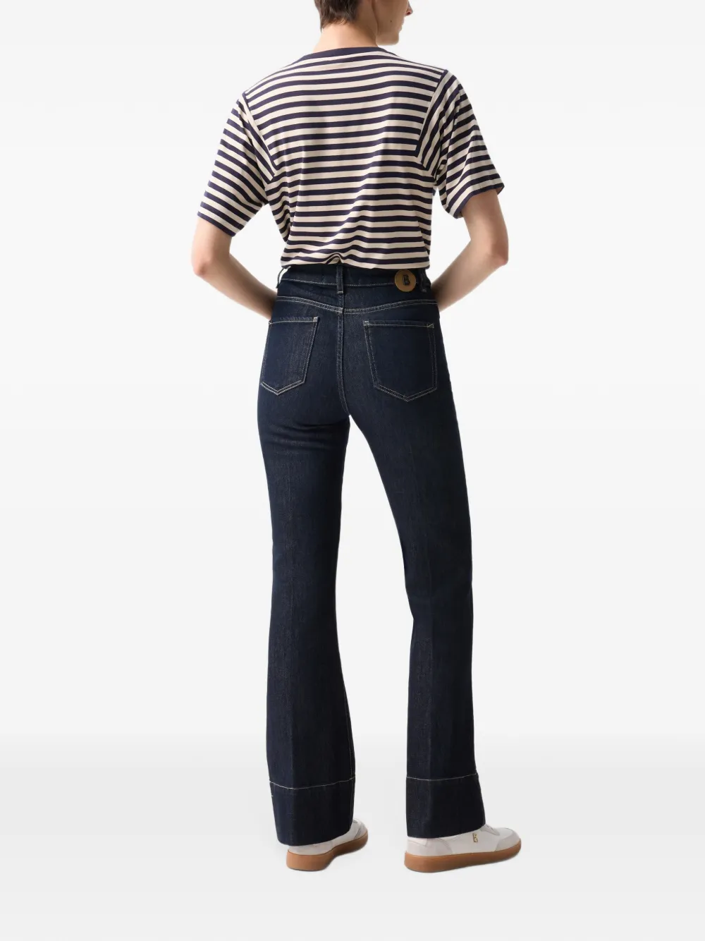 BOGNER Devin pressed-crease flared jeans Blauw