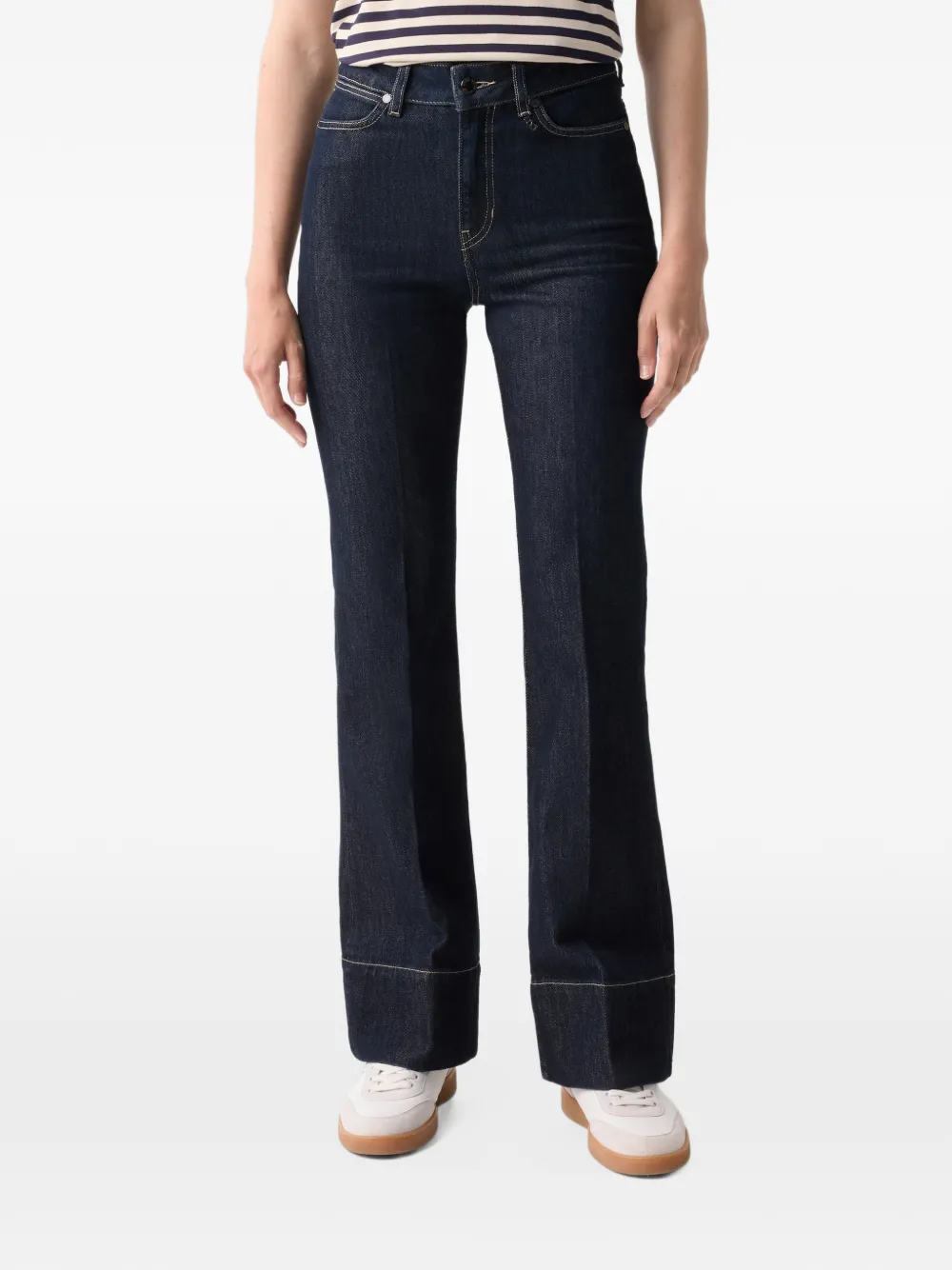 BOGNER Devin pressed-crease flared jeans Blauw
