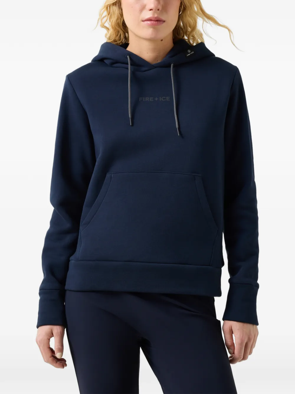 BOGNER FIRE+ICE Nila logo-print cotton hoodie Blauw