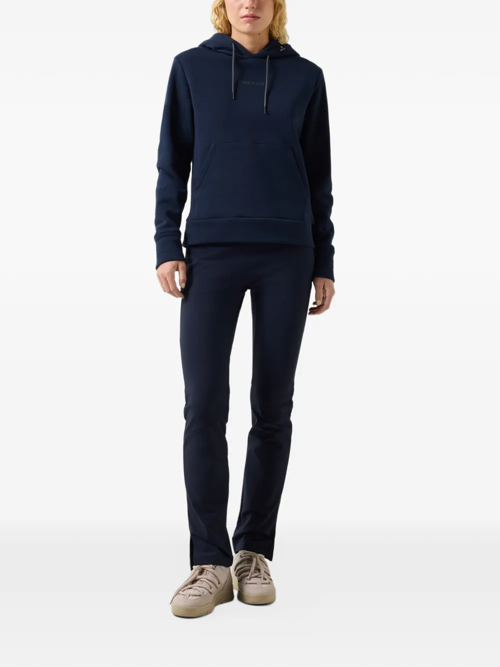 BOGNER FIRE+ICE Nila logo-print cotton hoodie Blauw