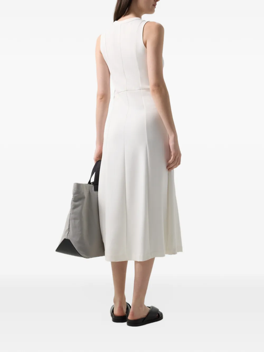 BOGNER embroidered sleeveless midi dress Wit
