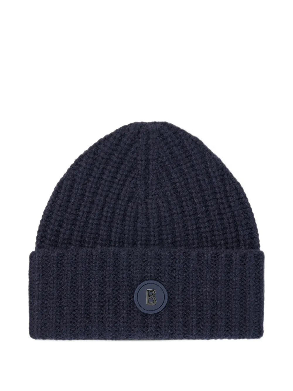 BOGNER Kilian ribbed-knit cashmere beanie hat Blauw