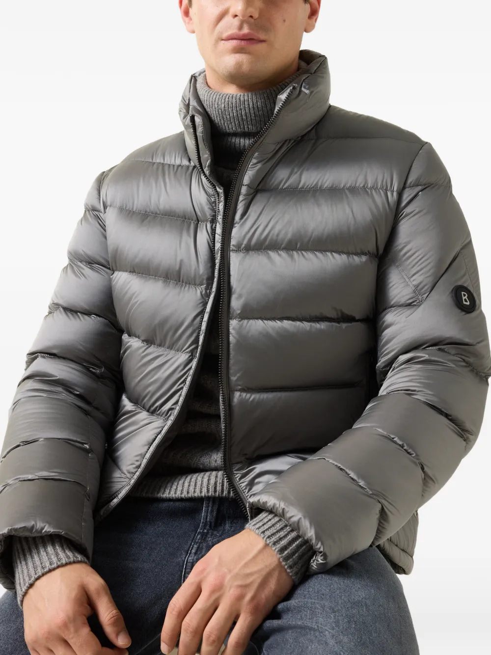 BOGNER Hugh quilted down jacket Grijs