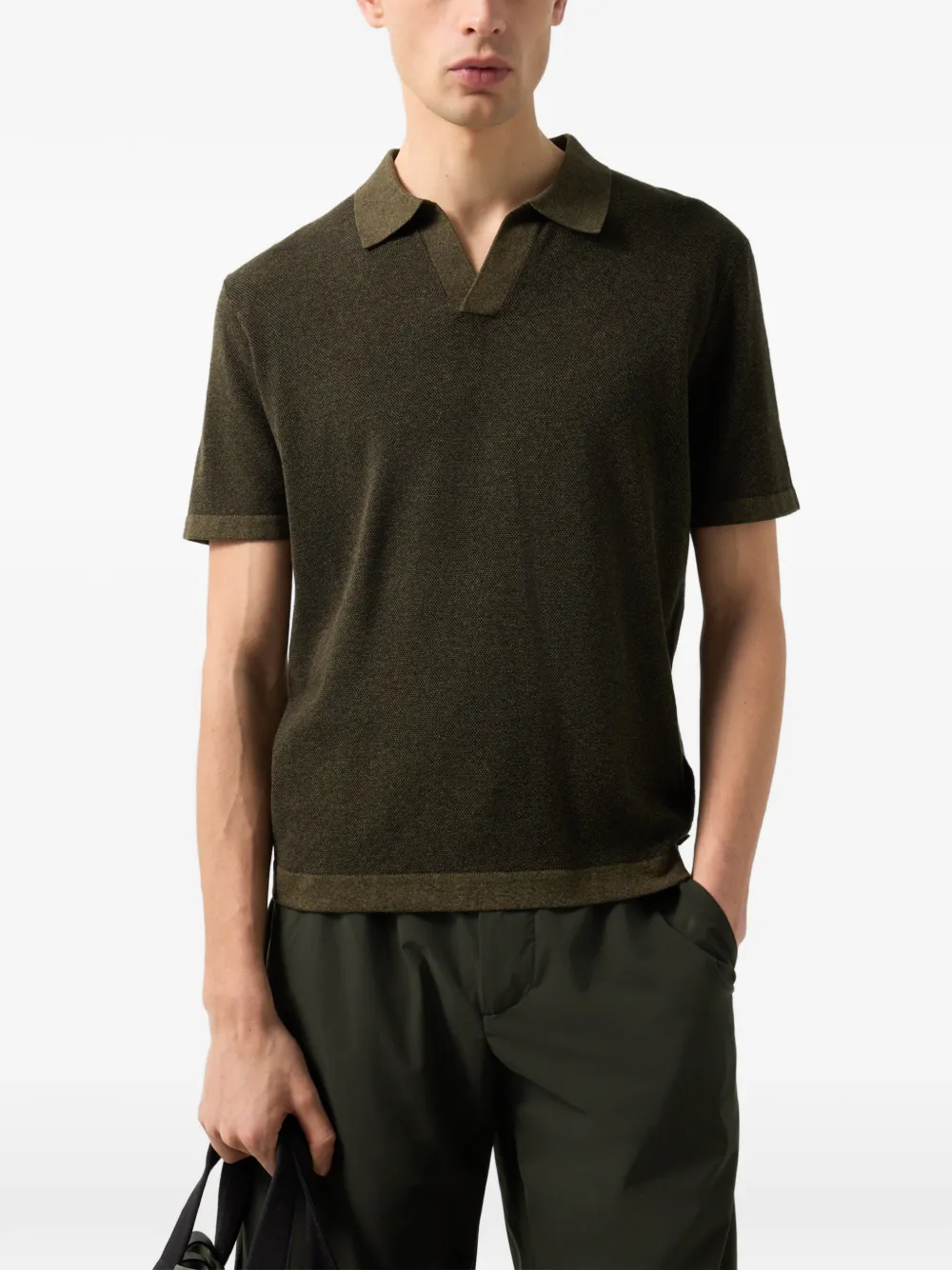 BOGNER Lyon pique-knit T-shirt Groen