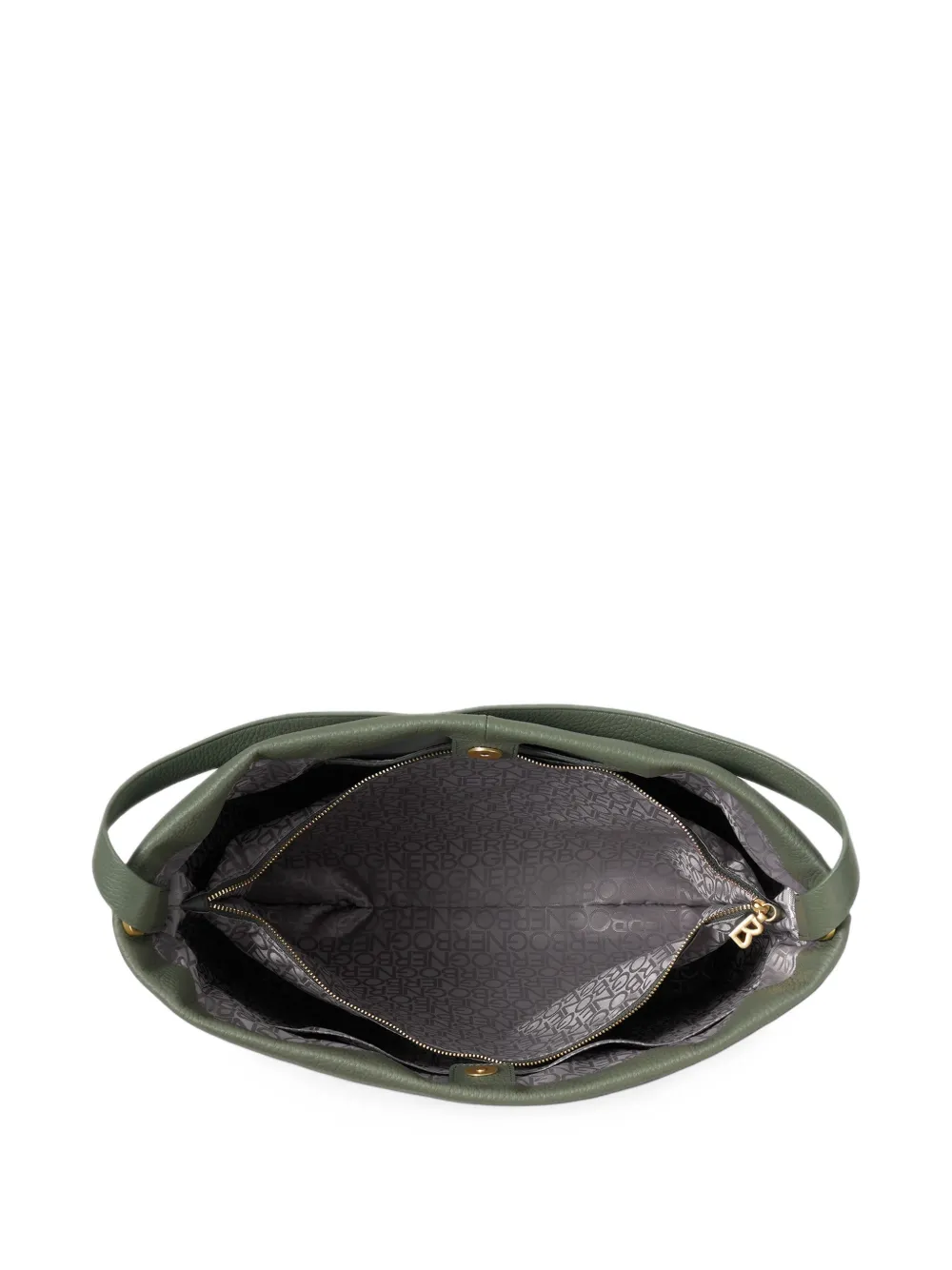 BOGNER Bozen Avni grained leather tote bag Groen