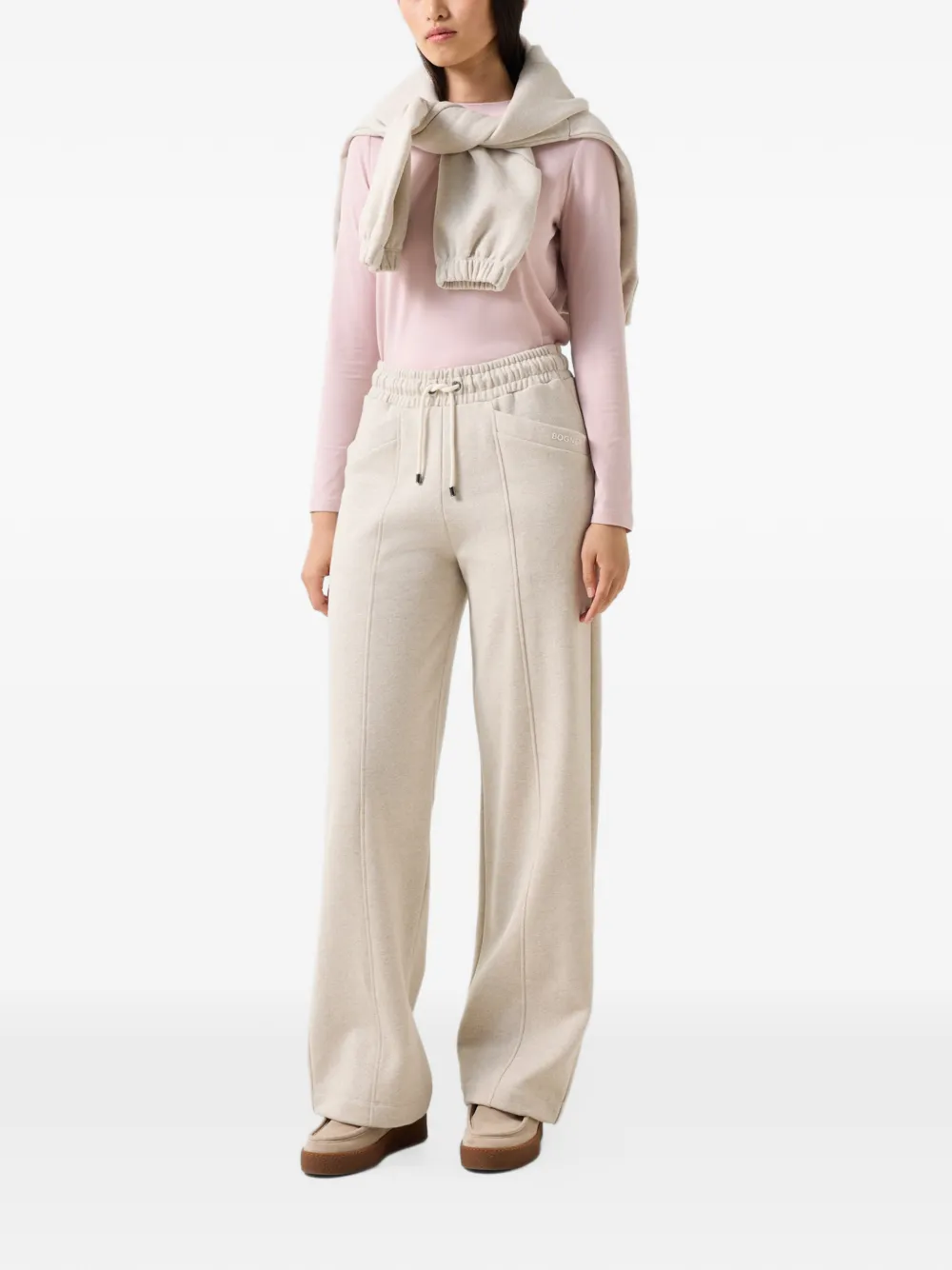 BOGNER Toto wide-leg track pants Wit