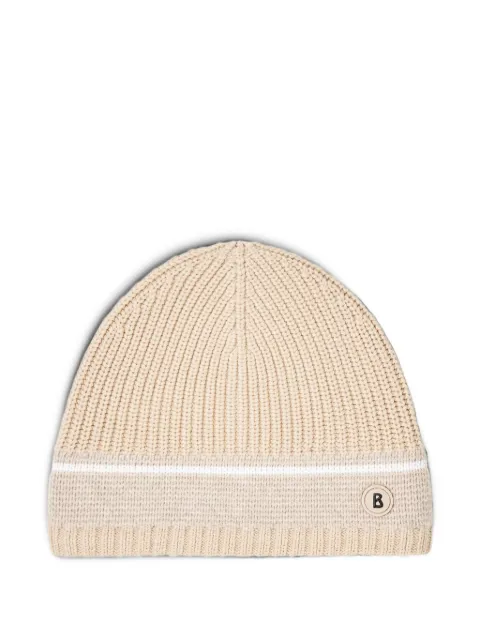 BOGNER Enin striped-knit beanie hat