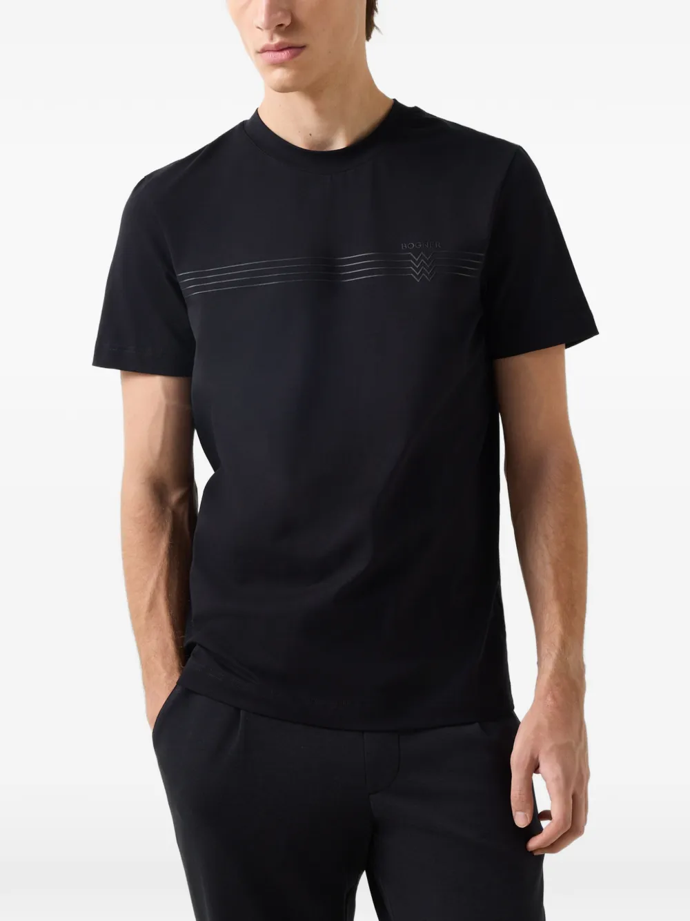 BOGNER Ryan logo-print T-shirt Zwart