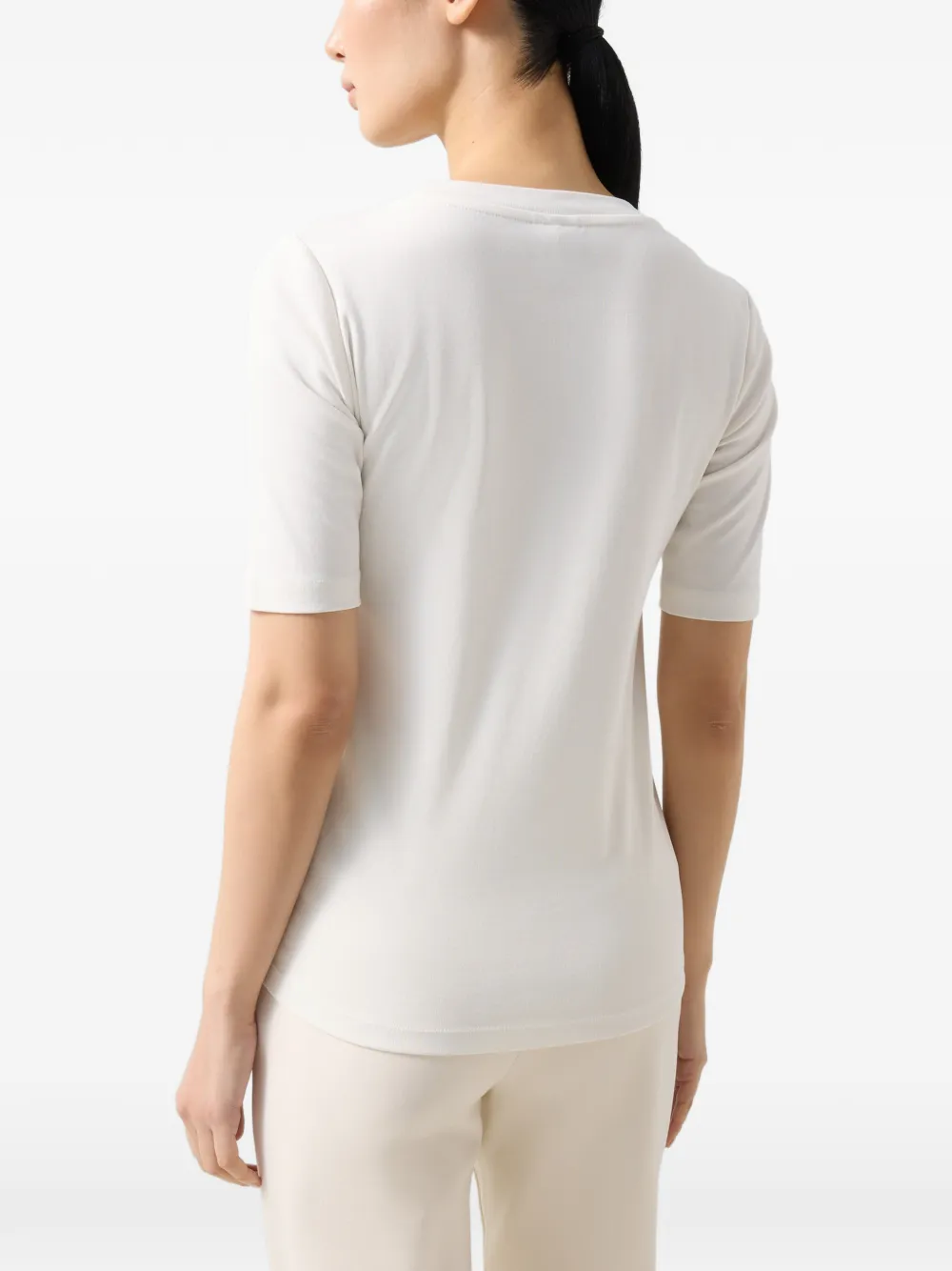 BOGNER Nikini logo-stitch T-shirt Wit