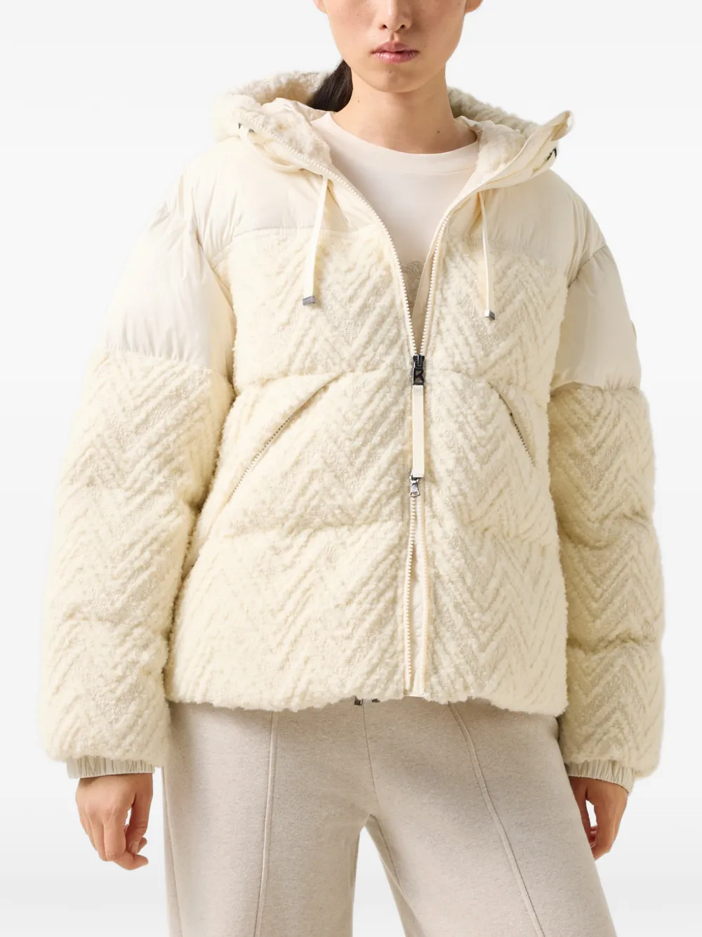 BOGNER Vienna Jacke mit Chevron-Steppung - Weiß