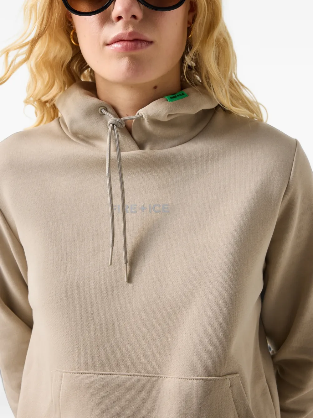 BOGNER FIRE+ICE Nila logo-print hoodie Beige