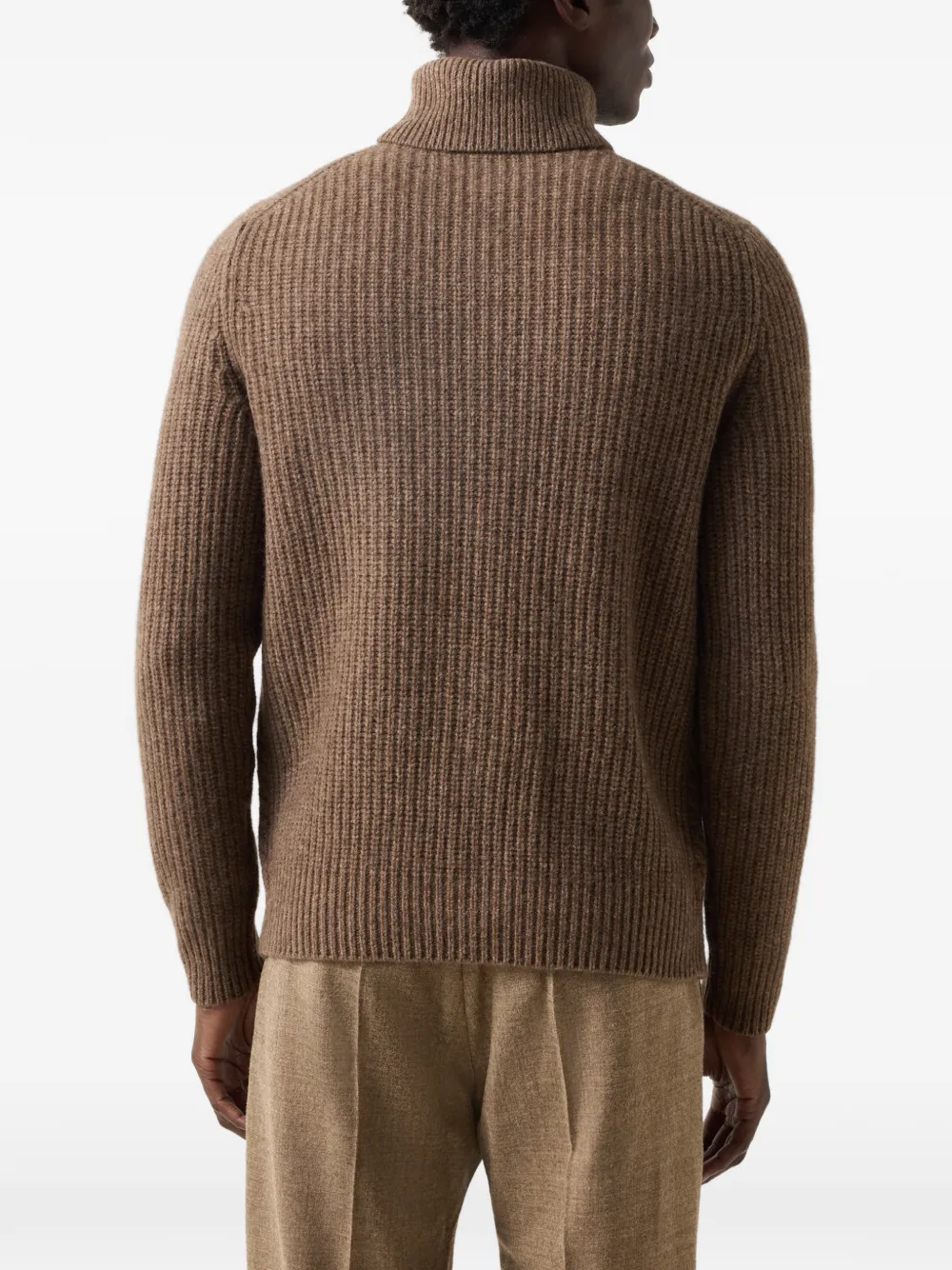 BOGNER Eros cable-knit roll-neck sweater Bruin