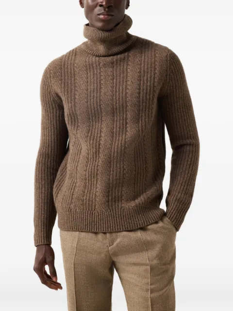 BOGNER Eros cable-knit roll-neck sweater