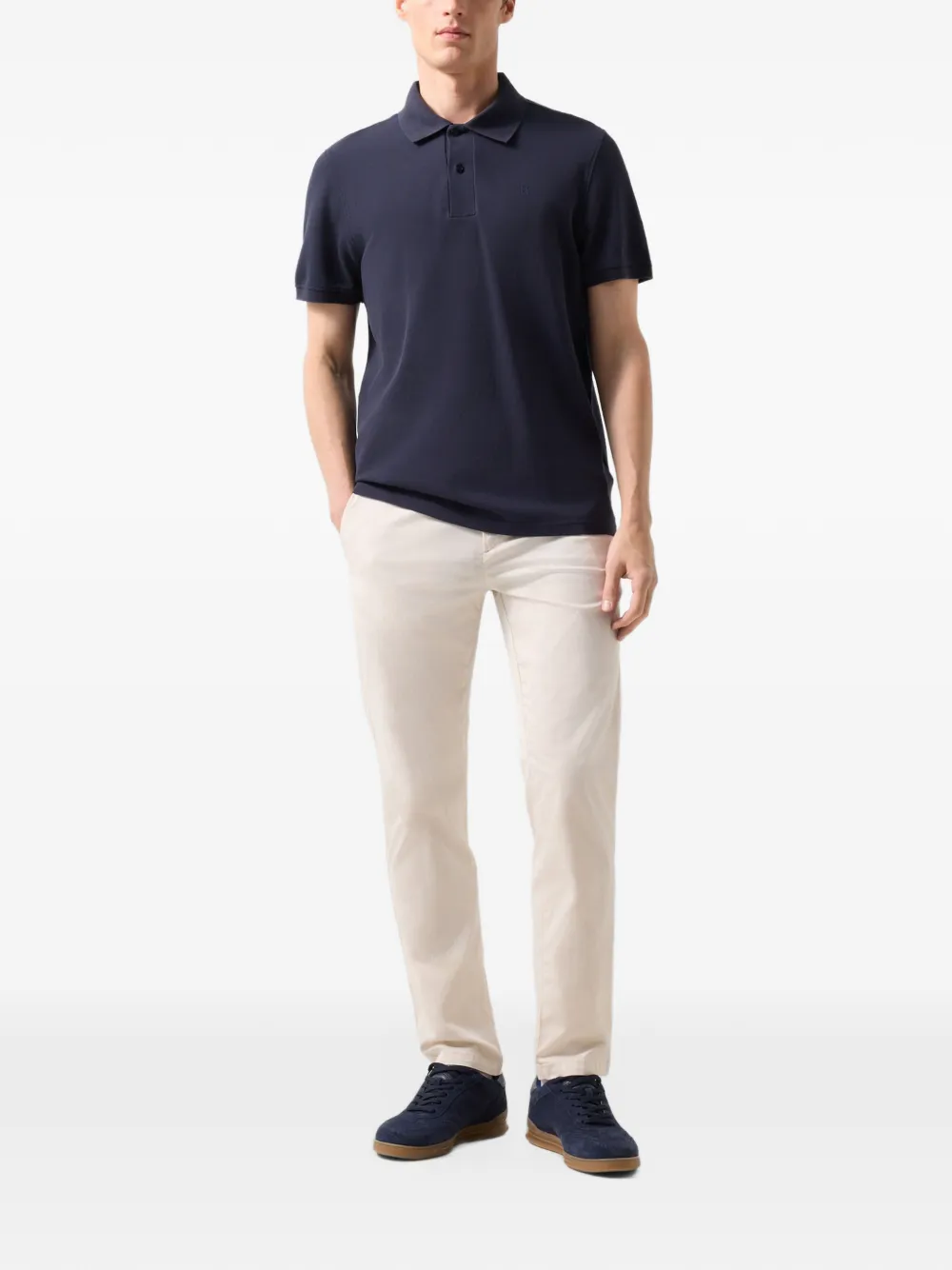 BOGNER Fion logo-print polo shirt Blauw