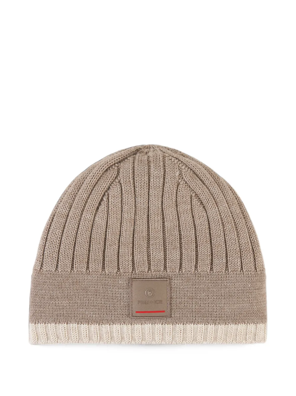BOGNER FIRE+ICE Eastan logo-patch beanie hat Bruin
